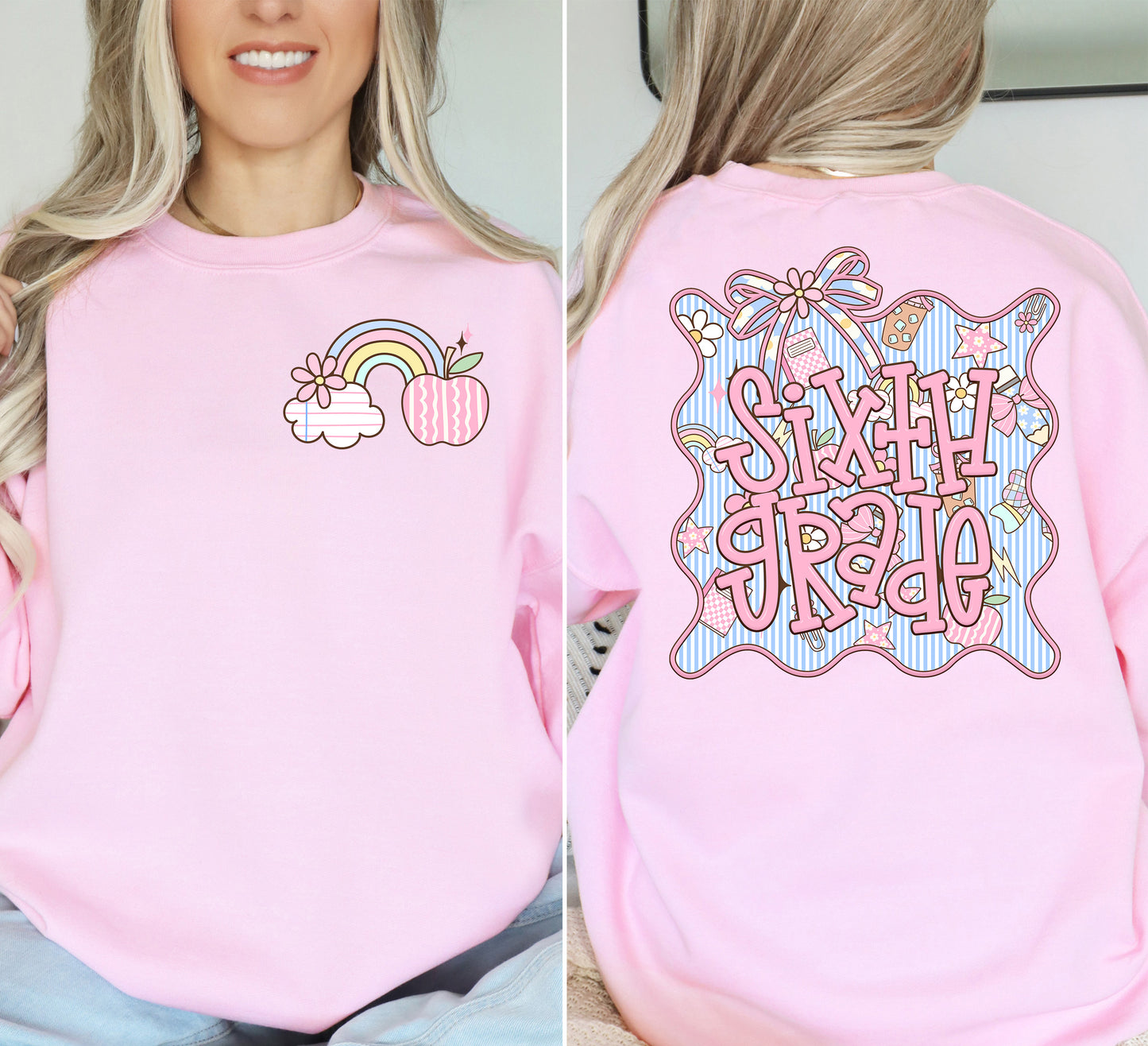 Seersucker Grade Framed DTF Transfer Design includes pocket