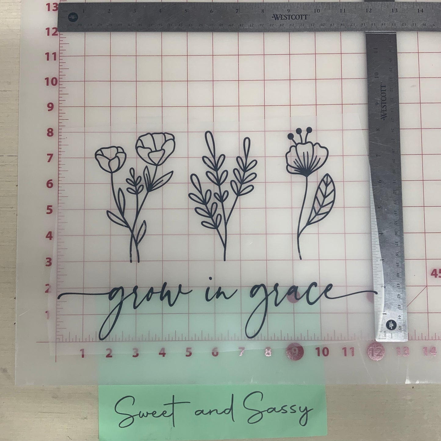 Grow in Grace DTF Transfer Design