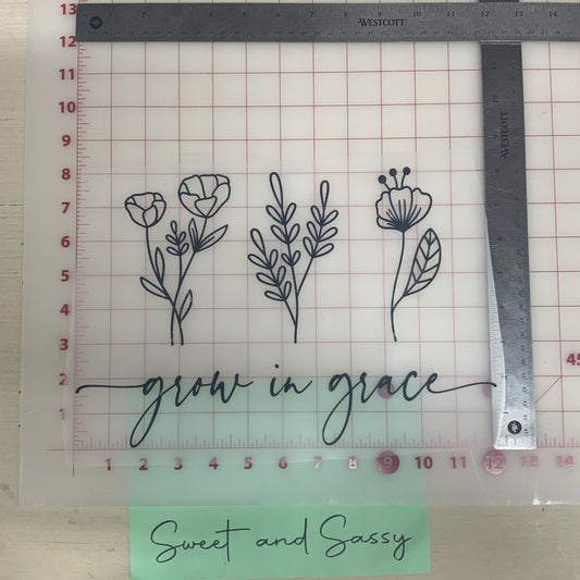 Grow in Grace DTF Transfer Design