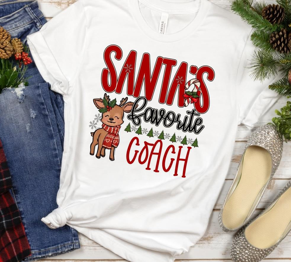 Santa's favorite Coach DTF Transfer Design