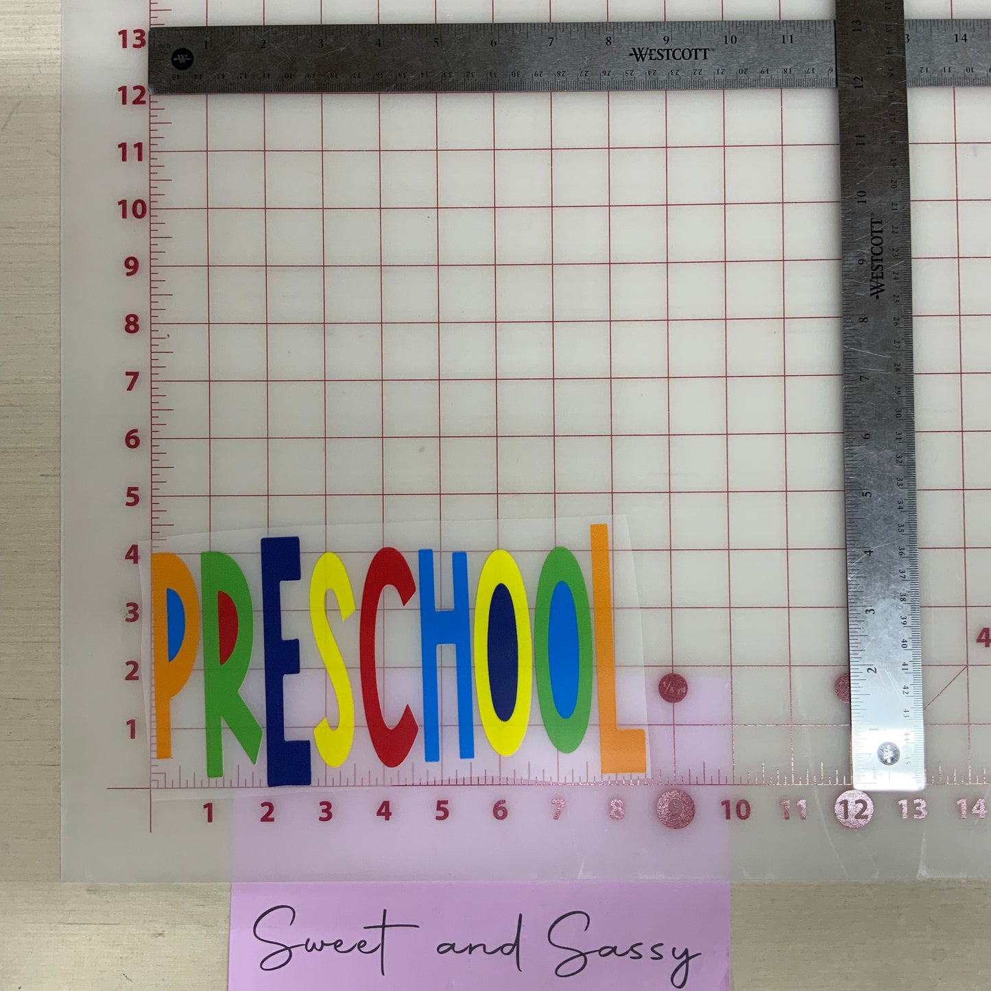 "Preschool primary colors" DTF Transfer Design