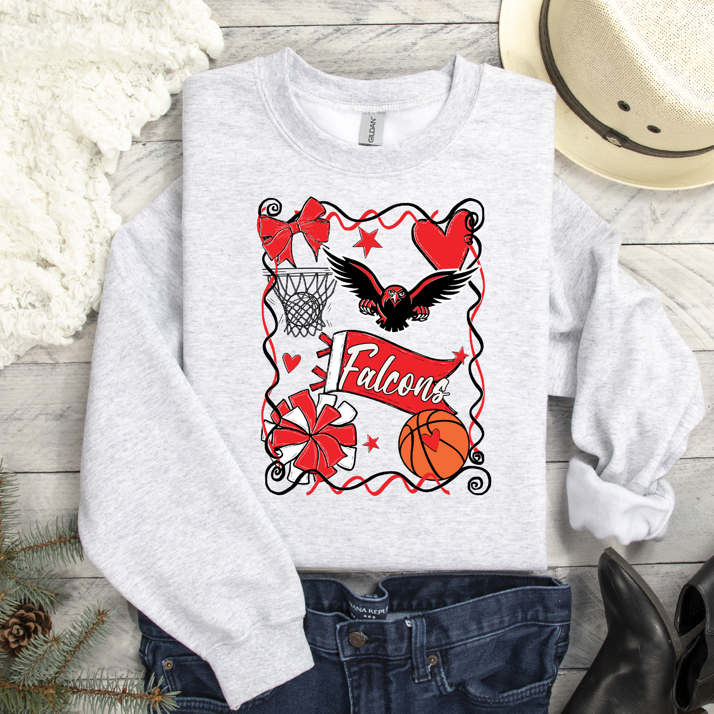Basketball Mascot Collage DTF Transfer Design