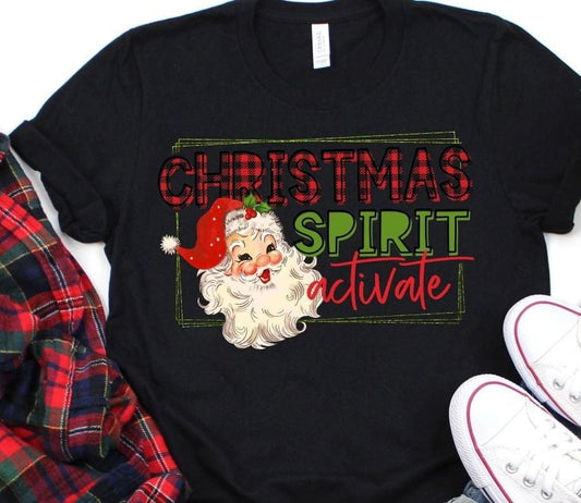 “Christmas Spirit Activate” DTF Transfer Design