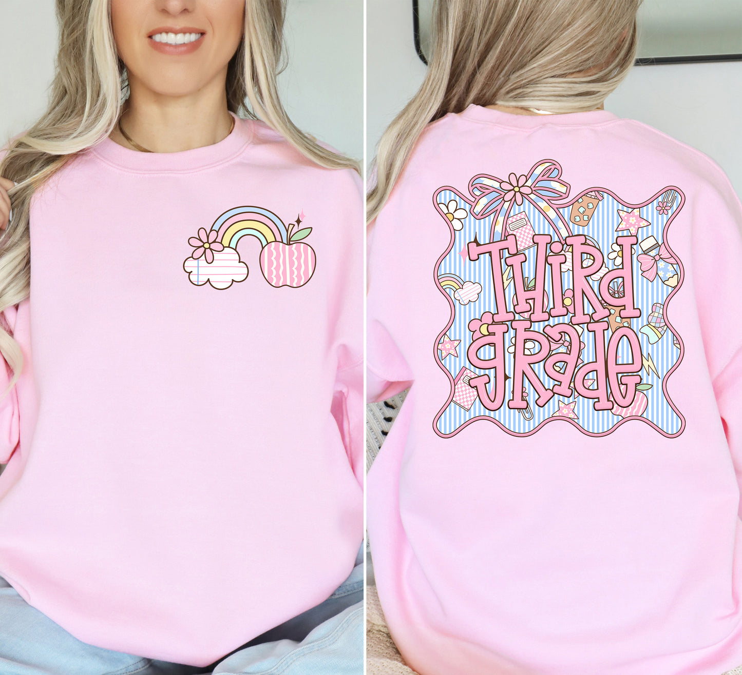 Seersucker Grade Framed DTF Transfer Design includes pocket