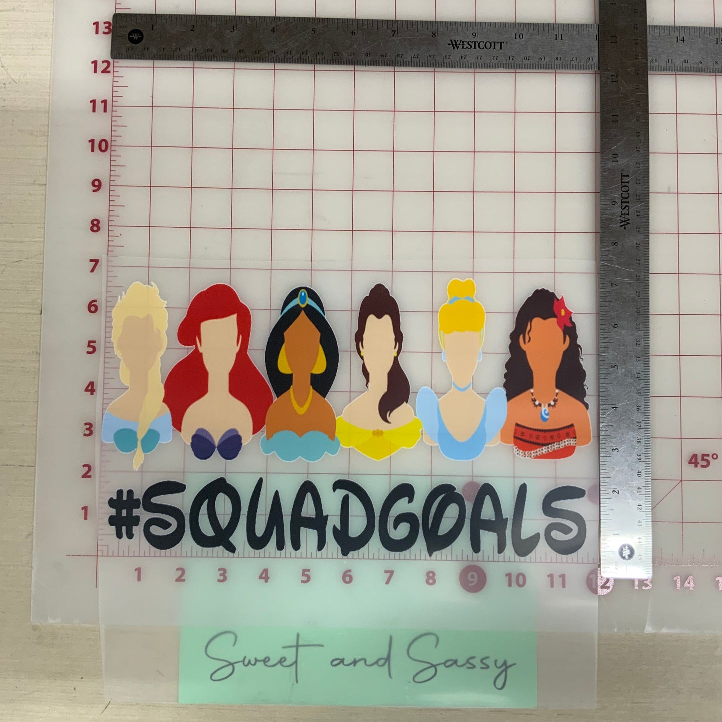 "Squad Goals Princess" DTF Transfer Design