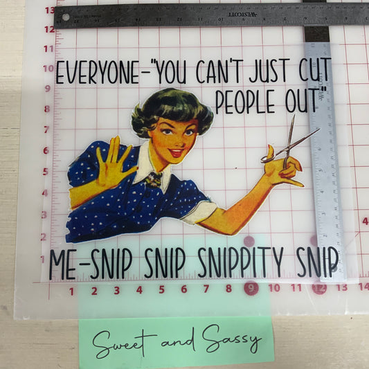 Snip Snip Snippity Snip DTF Transfer Design