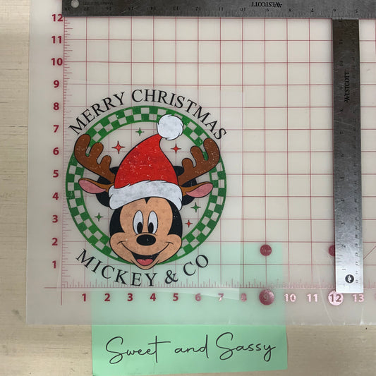 Merry Christmas Mickey & Co DTF Transfer Design