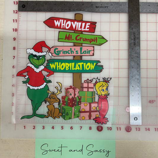 Whoville Directions DTF Transfer Design