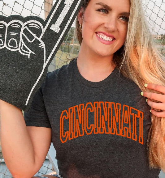 Cincinnati Orange DTF Transfer Design Bev