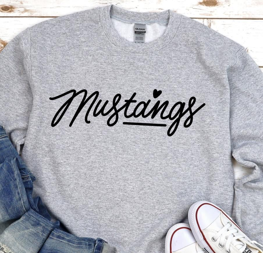 Mustangs Cursive DTF Transfer Design