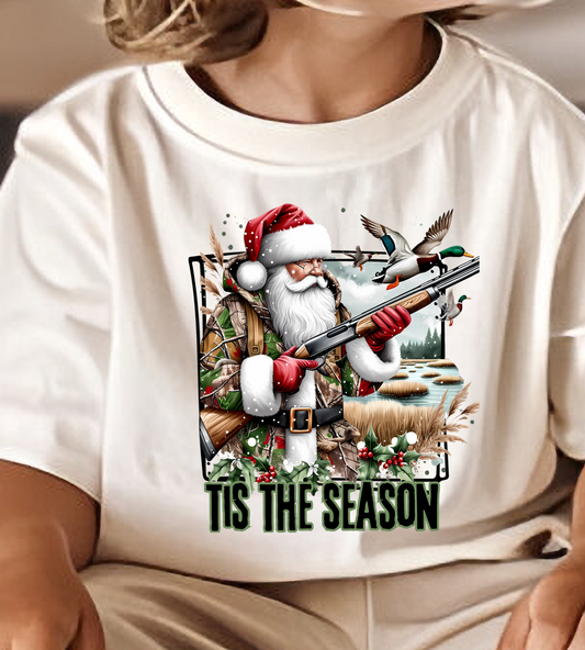 Camo Santa Tis the Season DTF Transfer Design