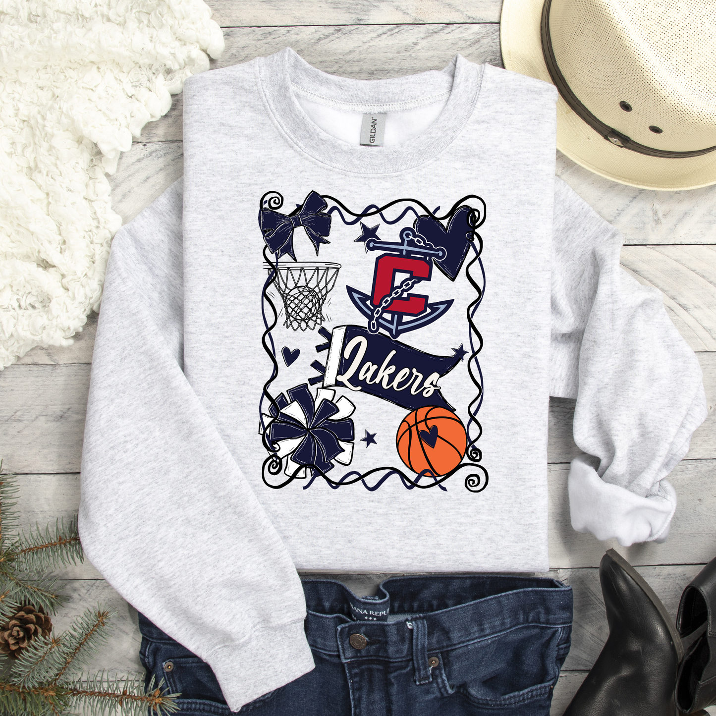 Basketball Mascot Collage DTF Transfer Design