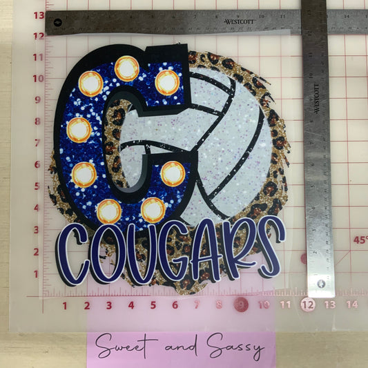 Volleyball Go Cougars DTF Transfer