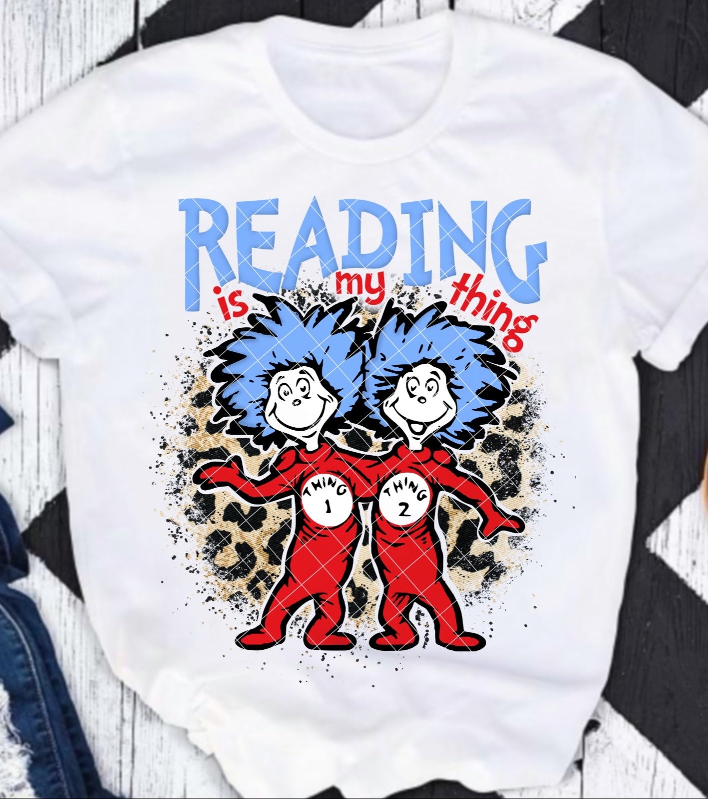 Reading is my thing leopard DTF Transfer Design KPI