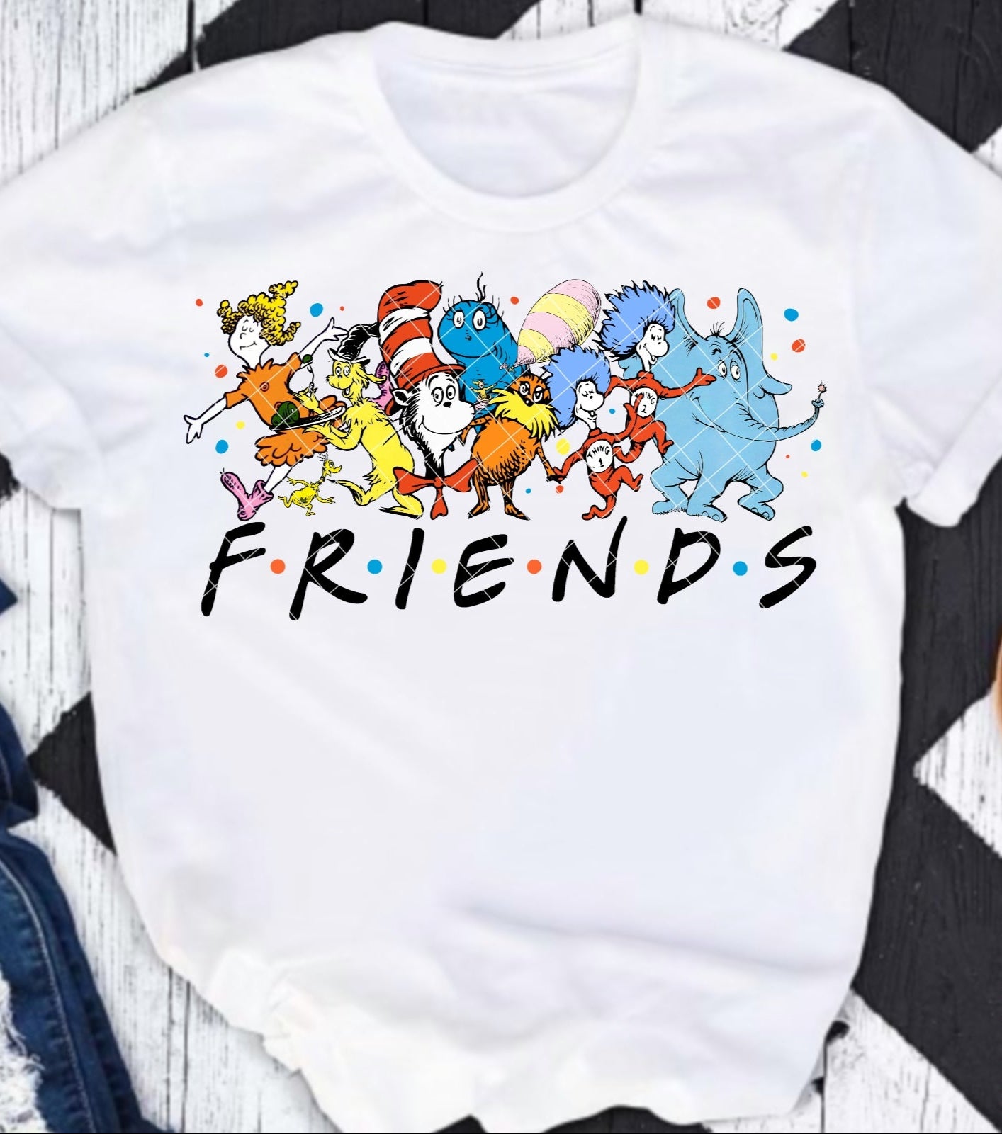 Seuss Friends DTF Transfer Design KPI