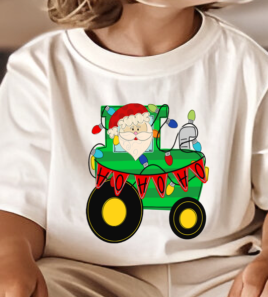 Tractor Santa DTF Transfer Design