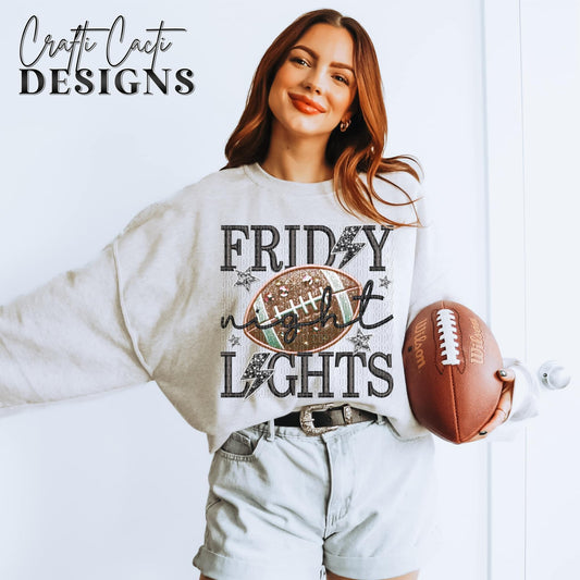 Friday Night Lights DTF Transfer Design - Crafti Cacti