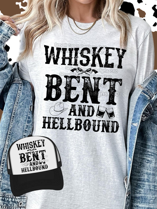 Whiskey Bent and Hellbound DTF Transfer Design