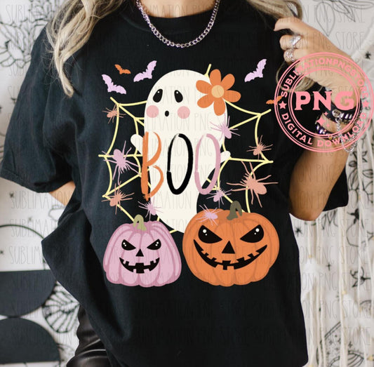 boo ghost jack-o-lantern DTF Transfer Design