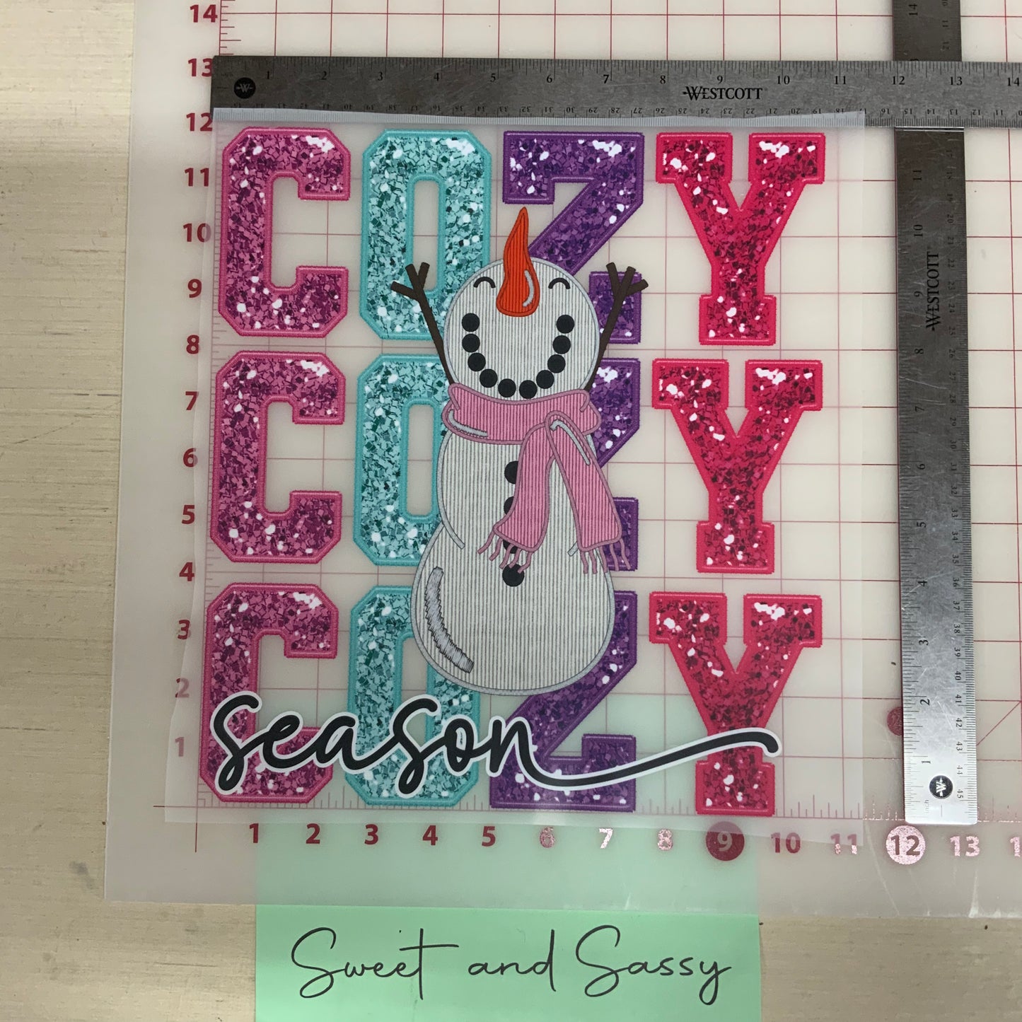 Cozy Season Stacked Snowman DTF Transfer Design
