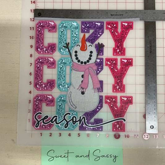 Cozy Season Stacked Snowman DTF Transfer Design