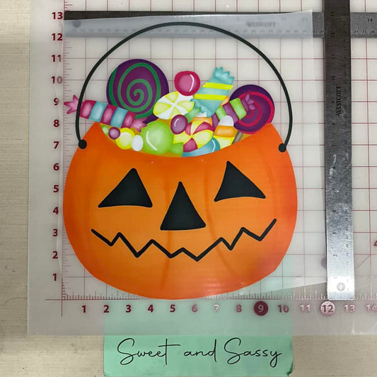 Halloween Candy Basket DTF Transfer Design