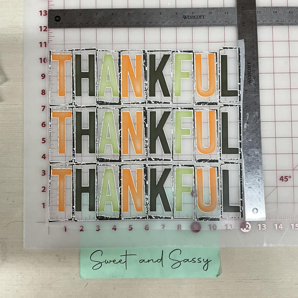 Thankful Stacked DTF Transfer Design