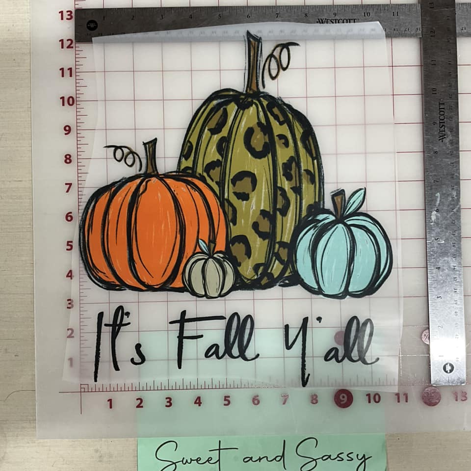 It's Fall Y'all DTF Transfer Design