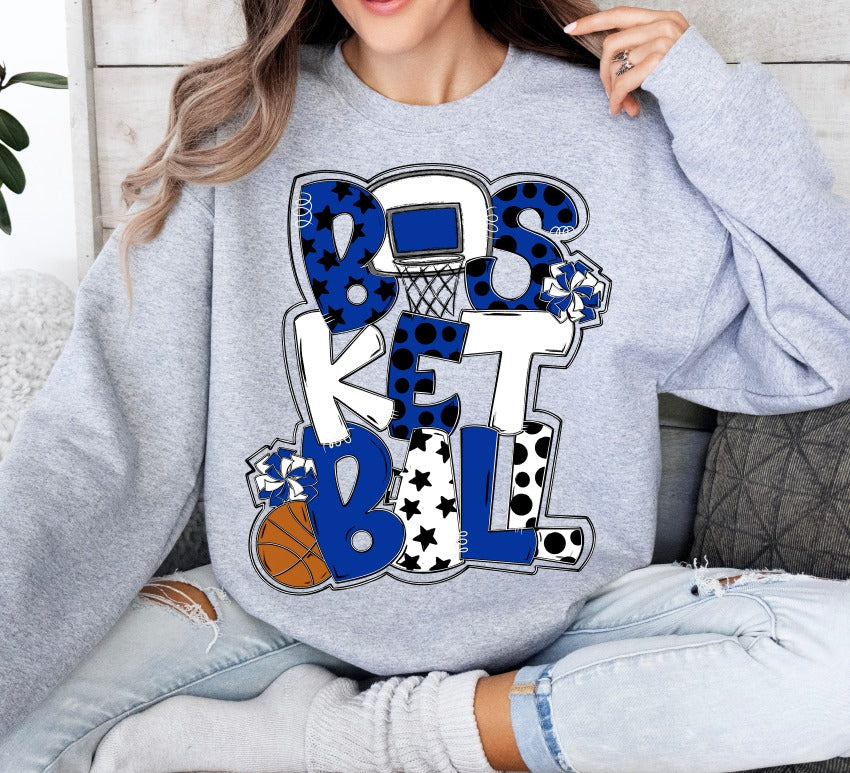 Basketball Word Art DTF Transfer Design