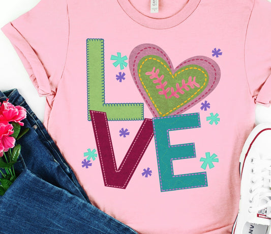 Felt Love DTF Transfer Designs