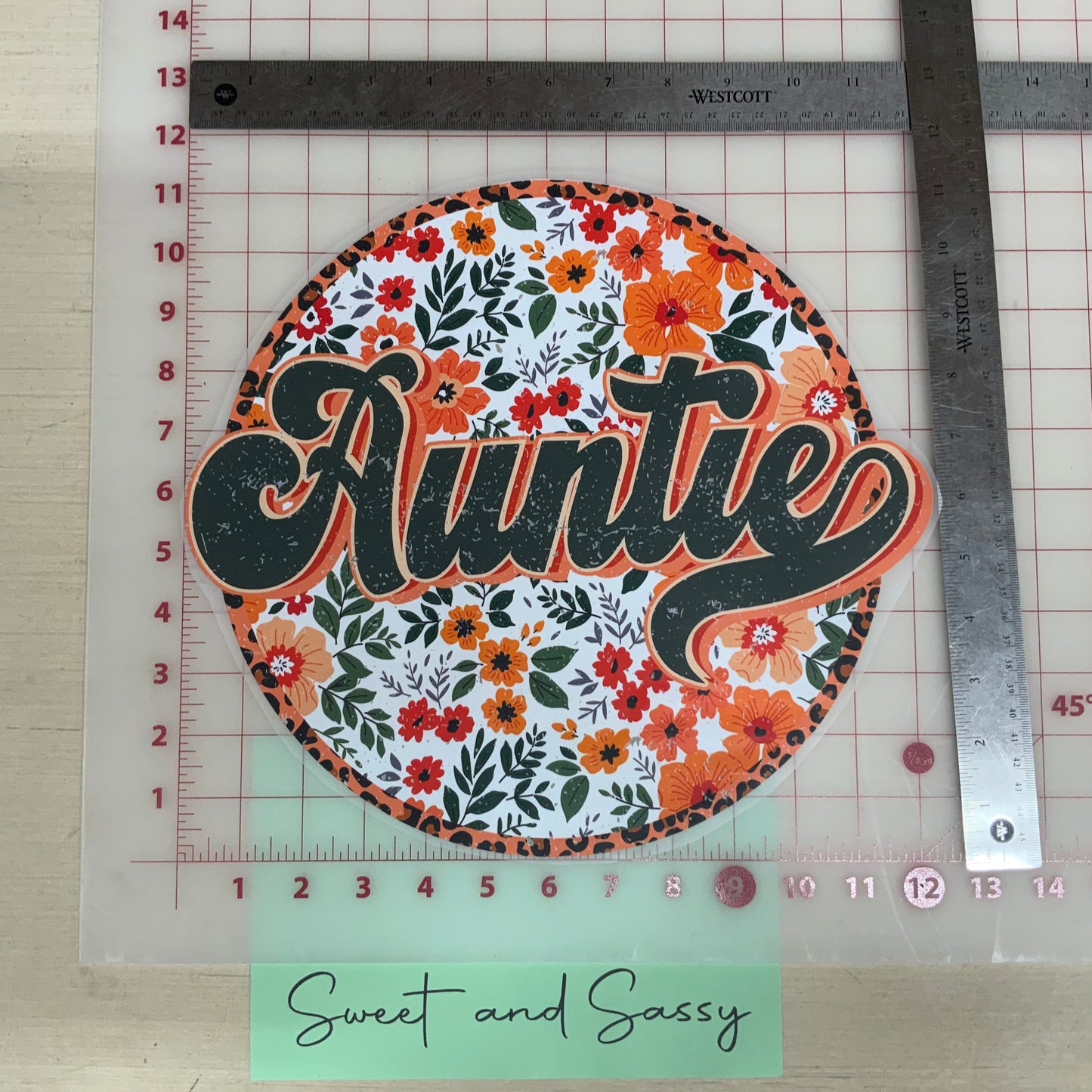 Auntie floral DTF Transfer Design