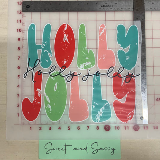 Holly Jolly DTF Transfer Design