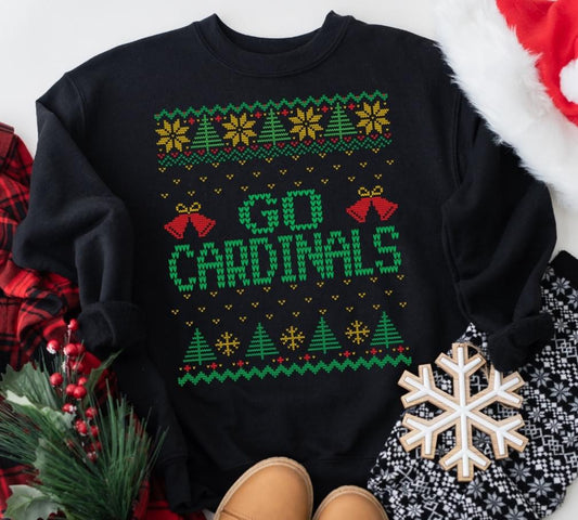 GO Cardinals Christmas DTF Transfer Design