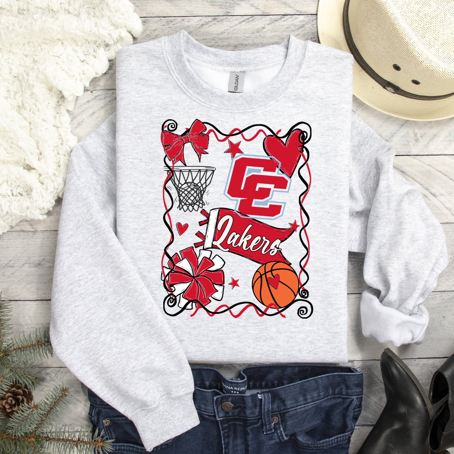 Basketball Mascot Collage DTF Transfer Design