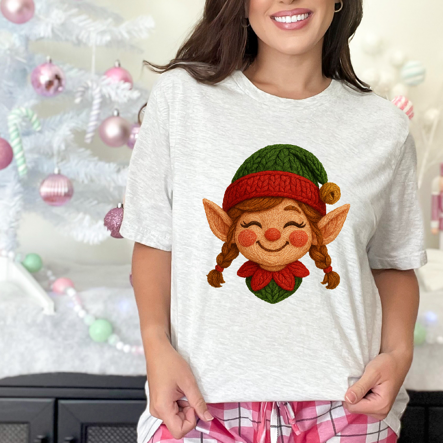 yarn girl elf yarn DTF Transfer Design