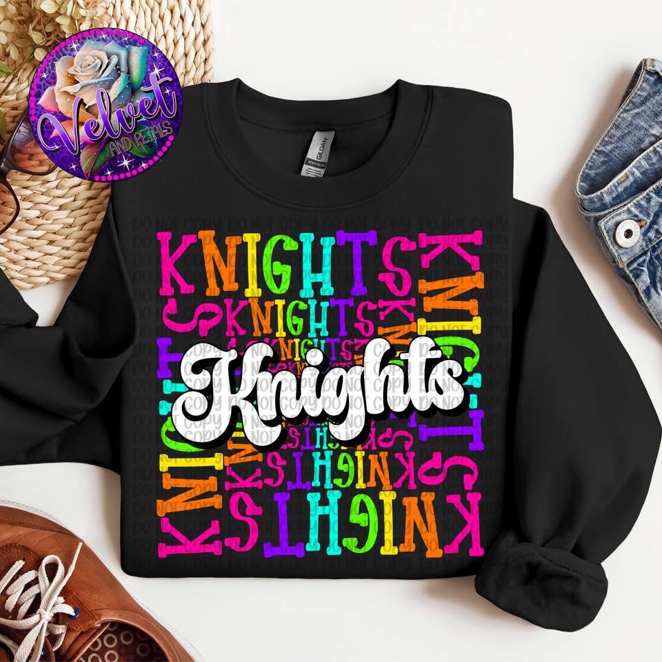 School Mascot Colorful DTF Transfer Design