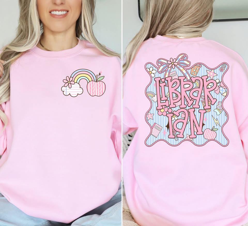 Seersucker School Positions DTF Transfer Design includes pocket