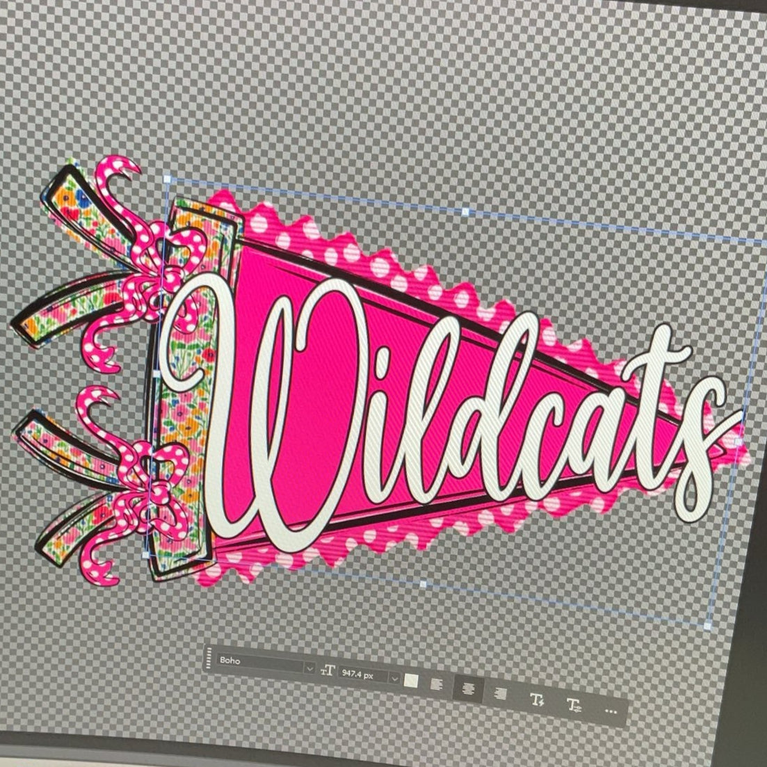 Prepster Pennant School Mascot DTF Transfer Design