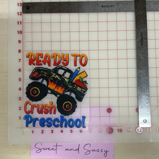 Ready to Crush Preschool camo DTF Transfer Design