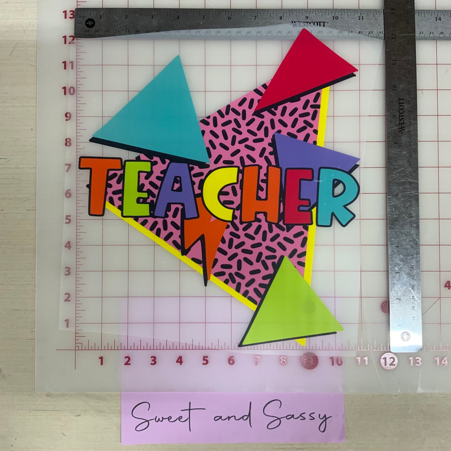 Teacher retro DTF Transfer Design