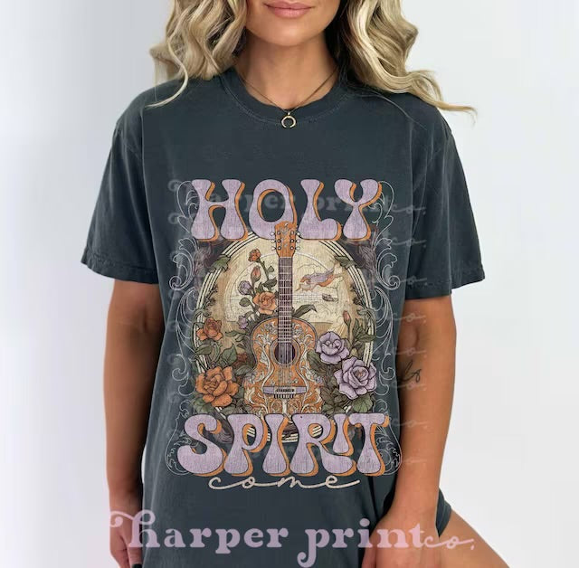 Holy Spirit Come DTF Transfer Design