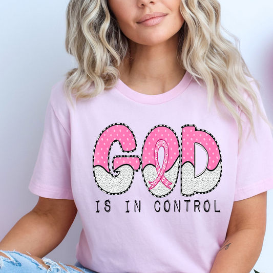 God is in Control DTF Transfer Design