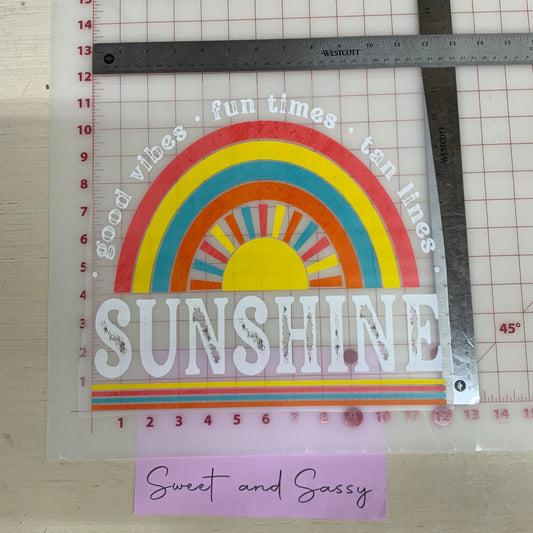 Good vibes sunshine DTF Transfer Design