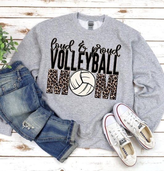 Loud & Proud Volleyball Mom DTF Transfer Design