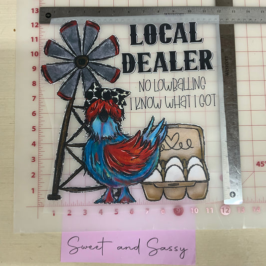 Chicken local dealer DTF Transfer Design