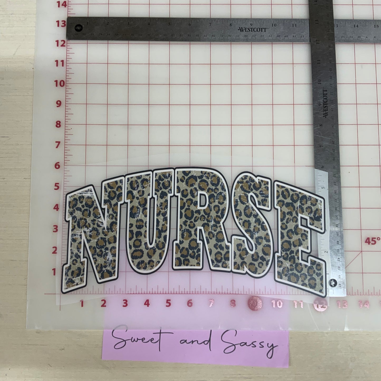 Nurse leopard DTF Transfer Design