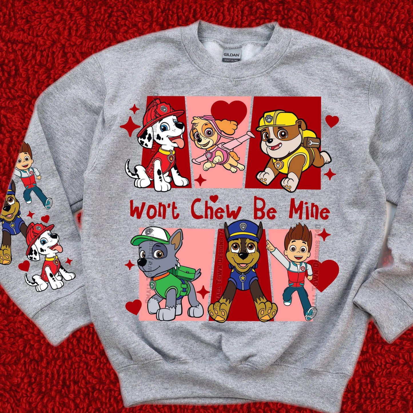Won't Chew Be Mine with sleeve DTF Transfer Design