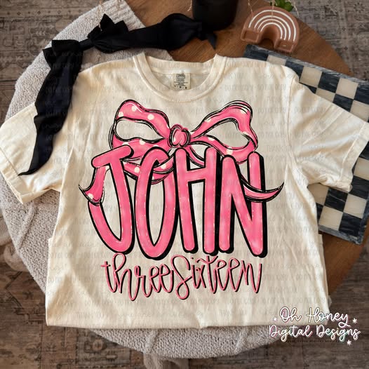 John three sixteen DTF Transfer Design