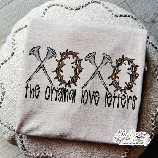 XOXO the original love letters DTF Transfer Design