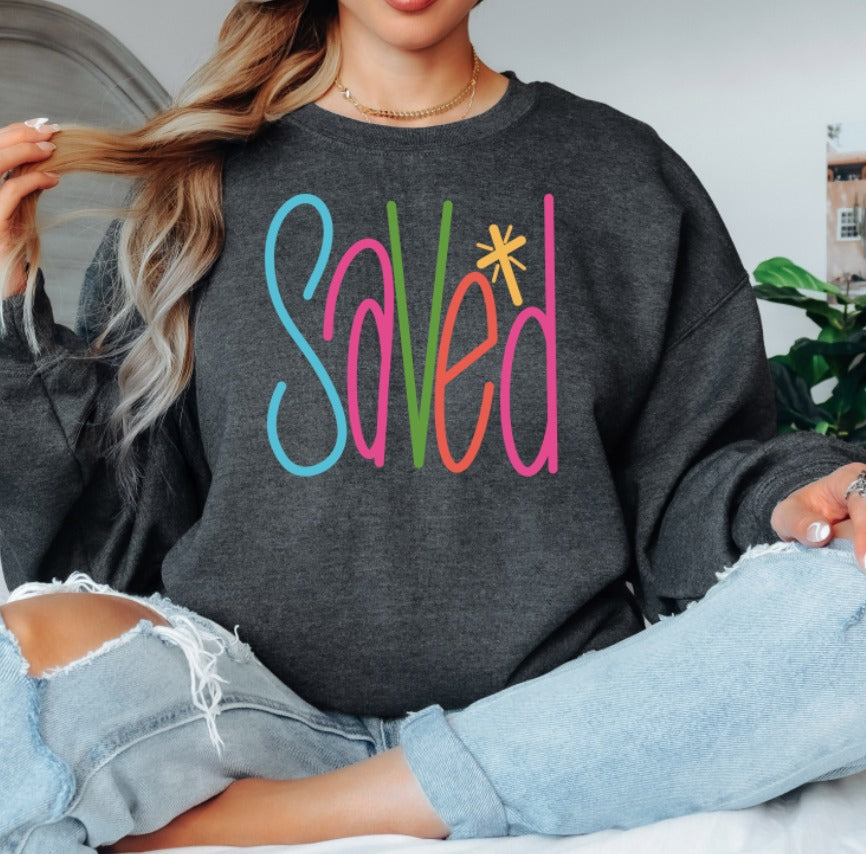 Saved lettering bright DTF Transfer Design